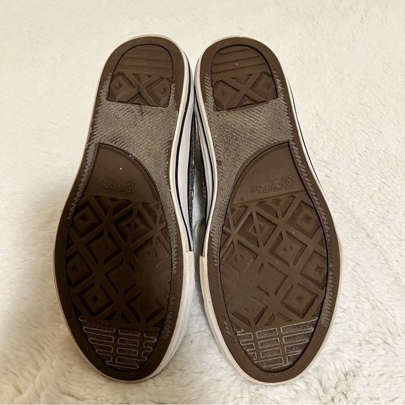 CONVERSE 3 (5.5) Silver Classic Lace Up High Tops Distressed - Picture 6 of 10